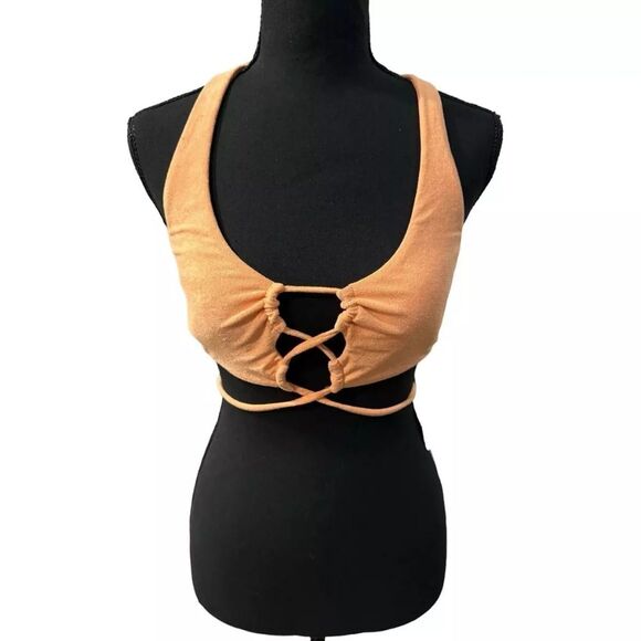 L*Space Terry Bikini Set Dax Top Lennox Bottom Tangy NWOT Sz XS - Picture 7 of 11